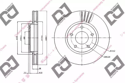 Тормозной диск DJ PARTS BD1964